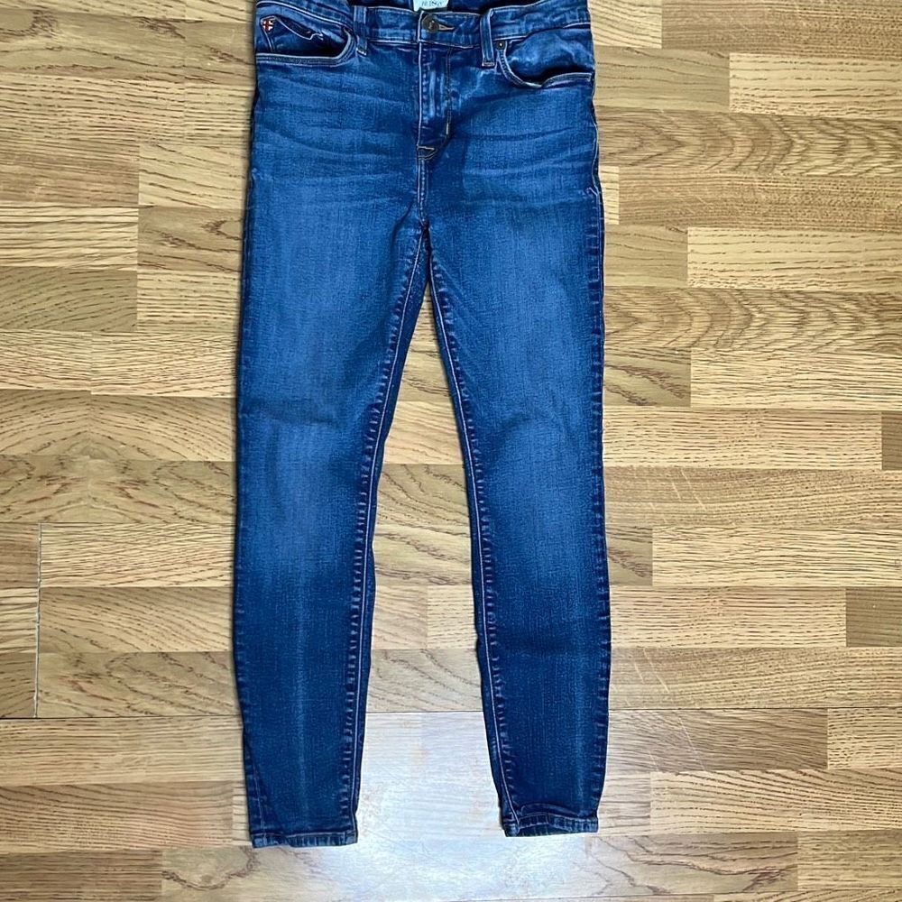 Hudson Natalie Mid Rise Super Skinny Ankle Jeans Blue Denim Women's Pants Size 2